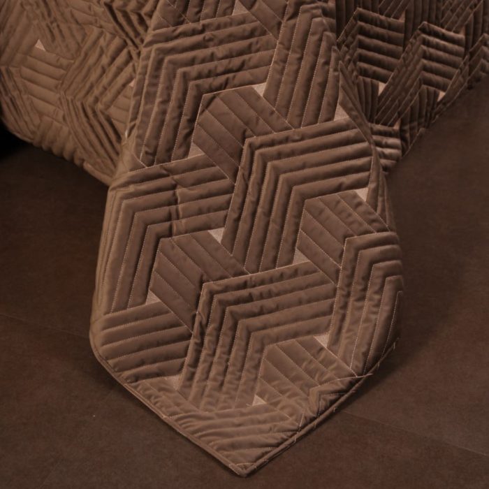سرویس روتختی سایا مخملی شکلاتی دونفره - Image 3